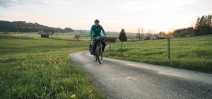 Fahrradfahrer auf der Radrunde Allgäu bei Füssen