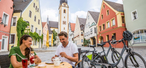 Kaffeepause am Marktplatz Schwandorf