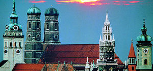  München - Peterskirche, Frauenkirche, Neues und Altes Rathaus